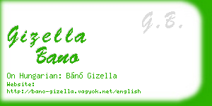 gizella bano business card