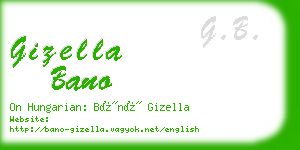 gizella bano business card